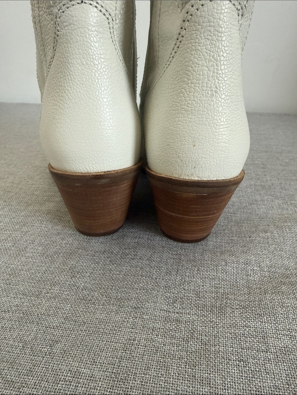 Dingo Raisin Kane leather White Tall Western Cowboy Boots Snip Toe - Picture 6 of 14
